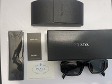 Prada PR17WS 1AB5S049 Women's Sunglasses 49 mm Black / Dark Grey Lens