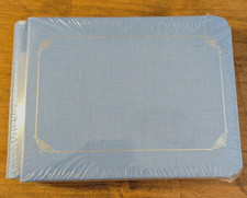 Creative Memories - Sky Blue Scrapbook Photo Album - Silver Foil Trim - NIP