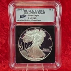 1986-S American Silver Eagle Proof ICG PR70 DCAM Austin Hutto Signed Label