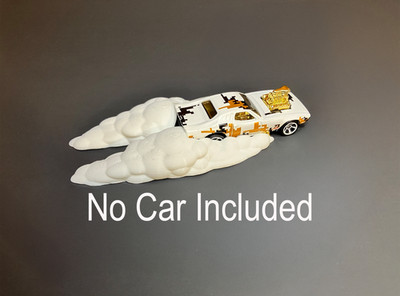 1:64 Burn out sculpture, Sculpture Only, No Car, General Fit, White