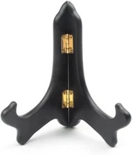 Fox Run Folding Wood Plate Stand for 6 Inch Plates, Black