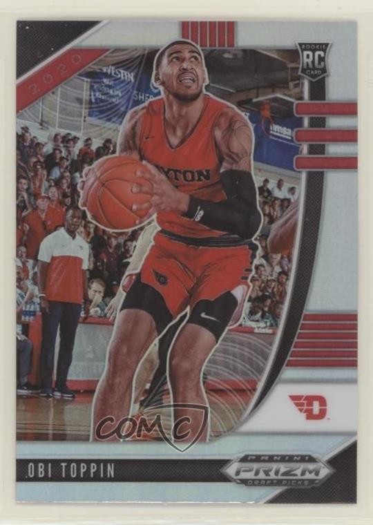 2020-21 Panini Prizm Draft Picks Silver Prizm Obi Toppin #47 1u6