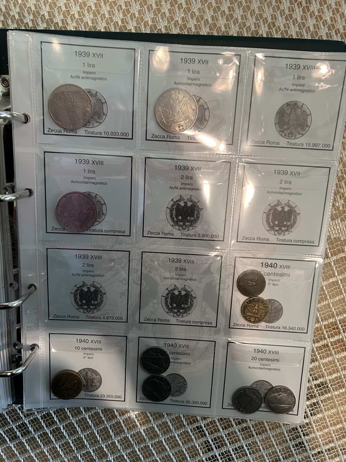 Coins Kingdom of Italy-Vittorio Emanuele III- 1900/1943 With Binder Album