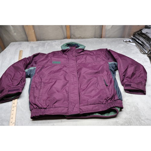 Columbia Bugaboo Jacket Mens Large Purple Removable Liner Winter 3in1 VTG 90s
