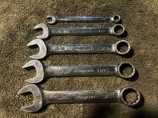 Snap On 5pc Mid Size Sae Combination Wrenches 34. 1116. 58. 12. 516 Snap On 5pc Mid Size Sae Combination Wrenches 34. 1116. 58. 12. 516