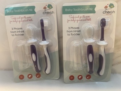 Cherish Baby Care Toothbrush & Toddler Set (0-2 Years) - Purple