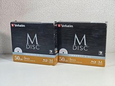 Verbatim M-DISC BD-R DL 50GB 1 6x White Printable Blu-ray Discs Japan 5-pack x2
