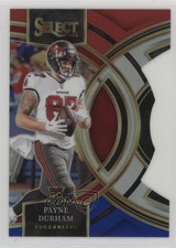 2023 Panini Select Premier Level Red & Blue Prizm Die-Cut Payne Durham #155 1r0d