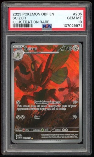 Scizor 205/197 PSA 10 - Obsidian Flames - Pokemon Card Game