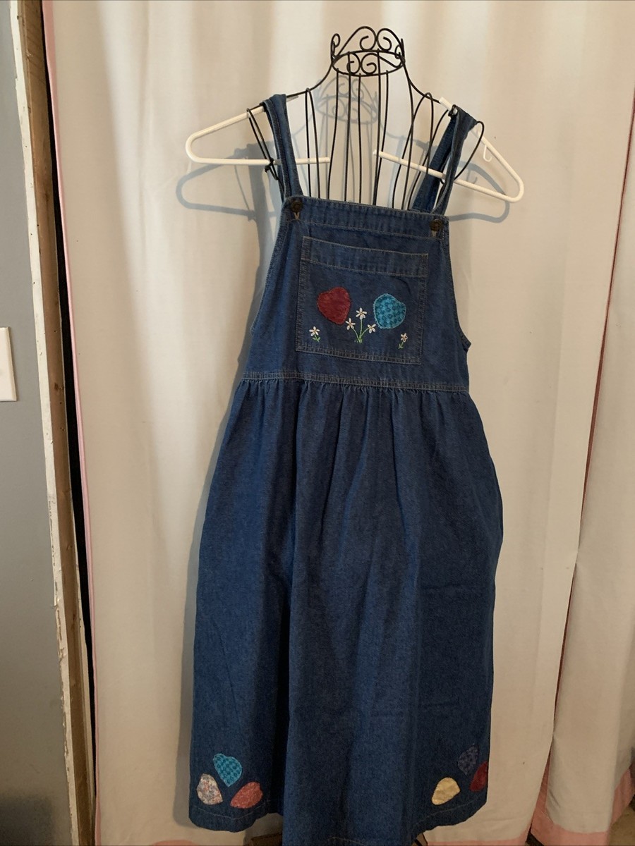floral embroidered denim overall dress Vtg Haik’s Hearts And Flowers With Pockets Cute White Summer Dress rsvp-promo-27aug25 Ebay Embroidered florals allover Size:US 4P