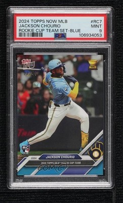 2024 Topps Now Rookie Cup Blue 22/49 Jackson Chourio #RC-7 PSA 9 MINT RC 1sj6