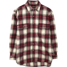 Used FIELD and STREAM Ombre Check Long-Sleeve Flannel Check Shirt Men's Size...