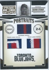 Shannon Stewart Blue Jays 2005 Prime Patches Portraits Triple Patch, #P63, #2/5