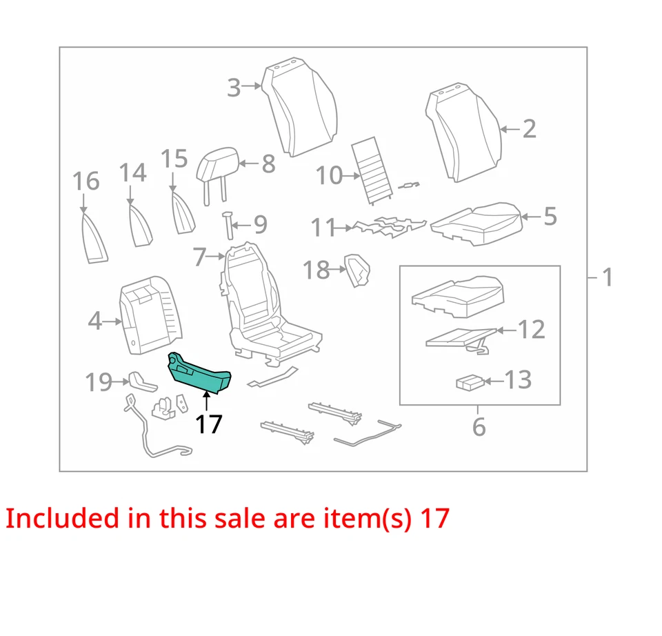 Chevrolet Saturn Malibu Aura 2006-2009 panel ASM P/asiento cojín OTR 15851699 nuevo Foto 2 de 3