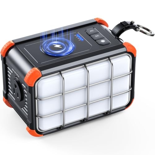 Portable Power Station 153Wh Camping Small Solar Generator with Hand Orange - Picture 2 of 8