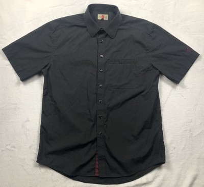 Chick-Fil-A Mens Medium Shirt Button Up Black Employee Uniform Chickfila Oobe