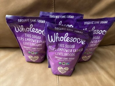 Wholesome Sweeteners Inc, 4-32oz Bags Organic Cane Sugar, BB 8/29