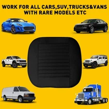 Seat Cover PU Leather Front Universal Auto Seat Cushion Protector Pad Black EAH
