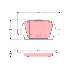 Satz Bremsbeläge Bremsklötze hinten für Opel Corsa C X01 Tigra X04 | 24297382