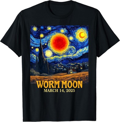 Worm Moon Eclipse March 2025 Total Lunar Eclipse Astronomy T-Shirt