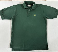 Vintage Augusta National Golf Shop Masters Polo Shirt Mens Green Slazenger Sz L