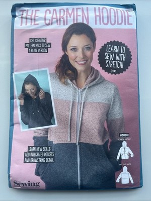 Simply Schnittmuster The Carmen HOODIE Top Neu Versiegelt Taschen Kordelzug