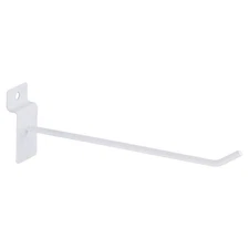 100 Pcs Slat Wall Hooks 2" x 8" Metal Display Hooks for Garage Retail, White