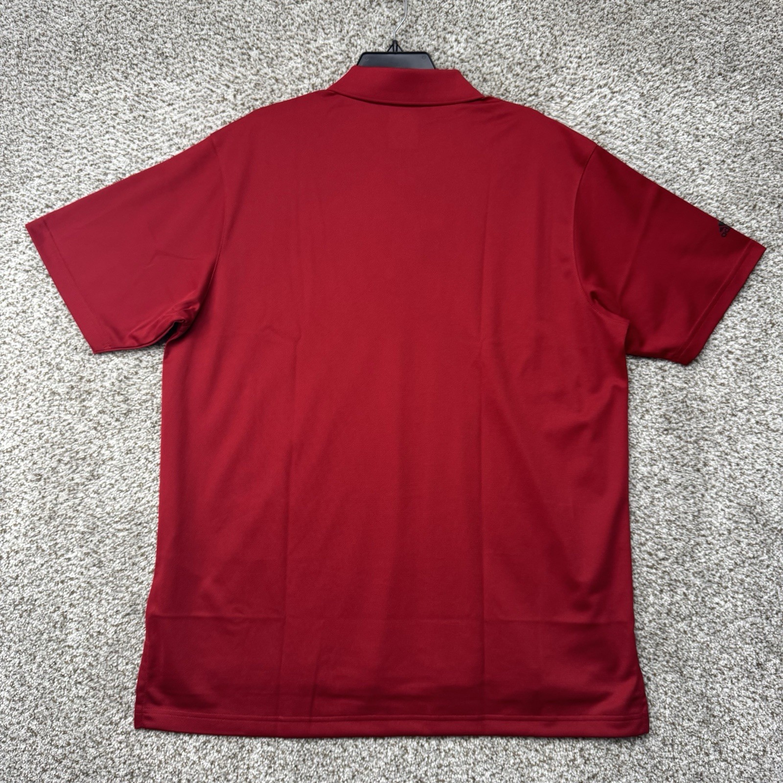 Adidas Polo Shirt Mens Large Red ClimaLite Performance Golf Stretch Wicking New thumbnail 12