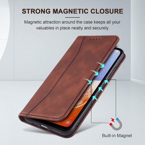 Für Samsung Galaxy A15 5G Magnet Leder Wallet Flip Case Hülle Hartglas - Bild 24 von 26