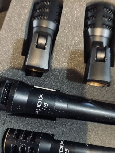 Audix Fusion Series Microphones Set 2x f15 3x f10 With Case - Picture 2 of 10