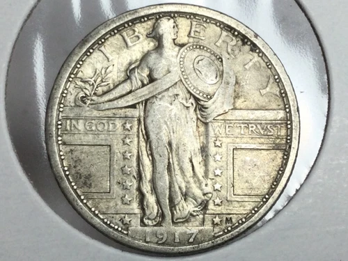 1917 type 1 Standing Liberty Quarter in very fine