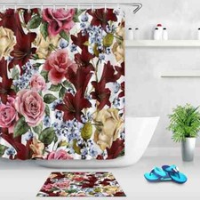 Convergence Color Waterproof Bath Polyester Shower Curtain Liner Water Resistant