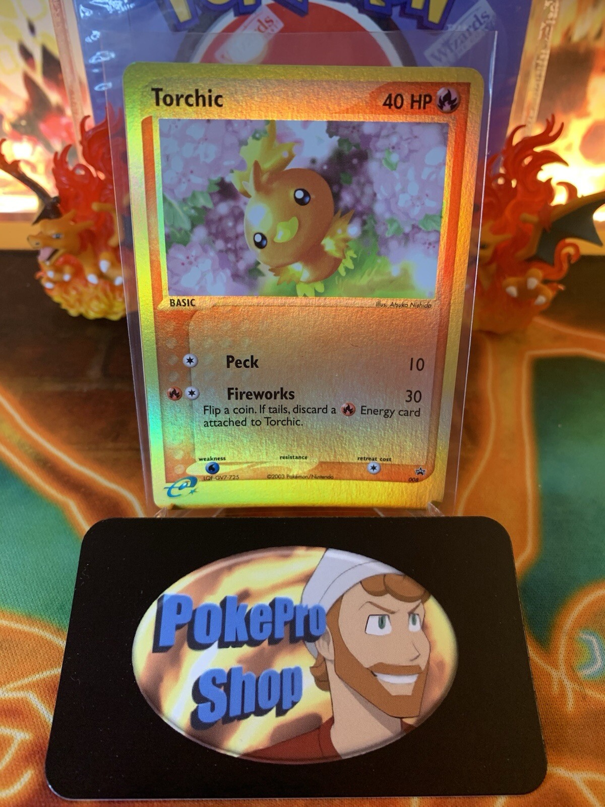 2003 Pokémon Black Star Promo Torchic 008 Reverse Foil - NM+