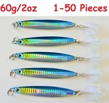1 to 50 pcs Metal Jig Colt Sniper 60g/2oz Blue sardine Knife Vertical Fish Lures