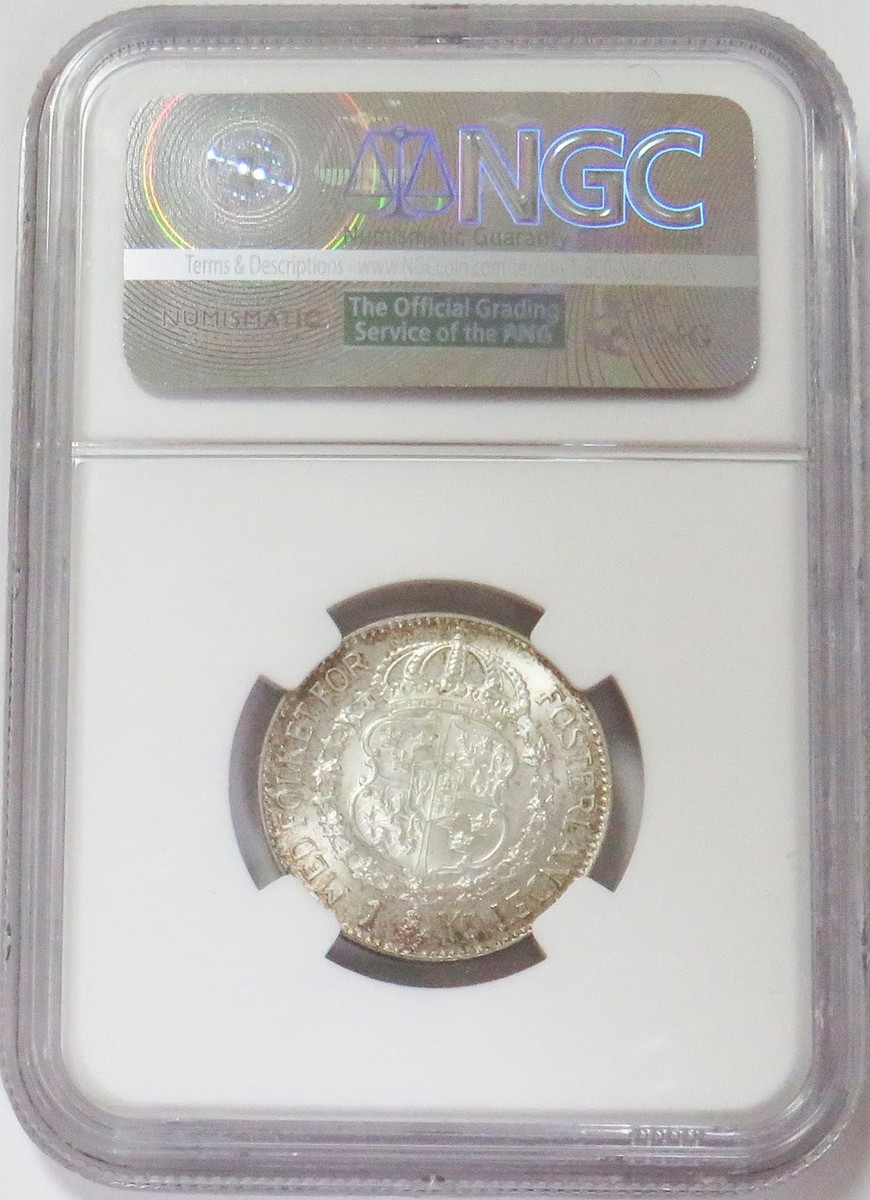 シルバー ゴールド アンティークコイン 1939 SILVER SWEDEN 2 KRONOR BRILLIAN #13165