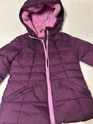 WONDER NATION PUFFER JACKET GIRLS SIZE XS (4-5) PURPLE