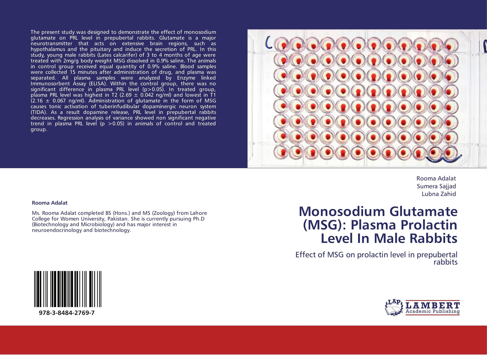 Thumbnail - Rooma Adalat (u. A.) | Monosodium Glutamate (msg): Plasma Prolactin