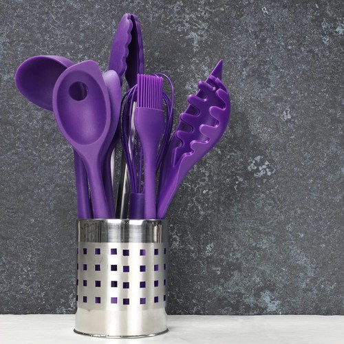 Chef Craft Premium Silicone Turner/Spatula, 11.75 inch, Purple - Picture 5 of 6
