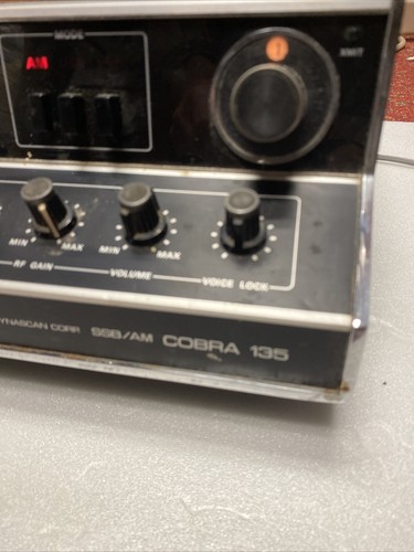 Vintage Cobra 135 SSB/AM CB Radio Base Station W/ Clock , Mic And Power Cord - Zdjęcie 11 z 15