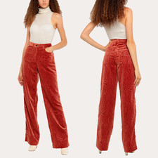 NWT DRIES VAN NOTEN 4-US 36-FR Salmon Velvet Pennan Pants F/W 2020 Runway 