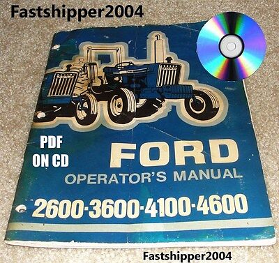 FORD TRACTORS 2600 3600 4100 4600 OPERATOR'S MANUAL OWNER OP SE 3501