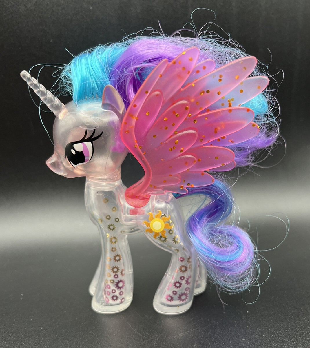 My Little Pony G4 Princess Celestia Glitter Celebration Clear Pony