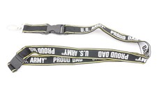 U.S. Army Proud Dad USA Military Embroidered Detachable Lanyard Key Chain