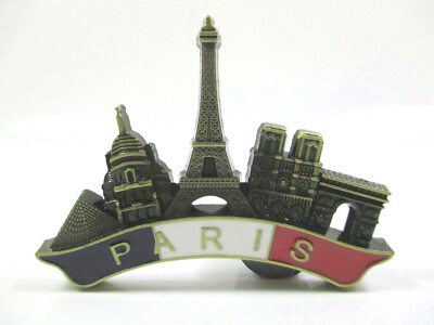 Paris Magnet Metall Eiffelturm Sacre Coeur Notre Dame Arc 5er Collage bro (A7)