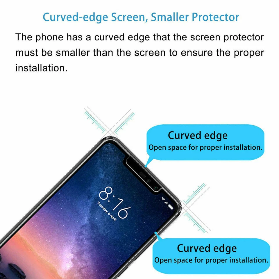 For Xiaomi Redmi Note 13 12 11 Pro Tempered Glass Screen Protector Cover 5 Pcs - Image 3 of 4