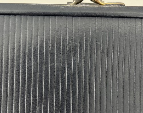LANVIN Paris Navy Blue Women’s Wallet Button Close Credit Card Snap Close Change - Picture 4 of 17