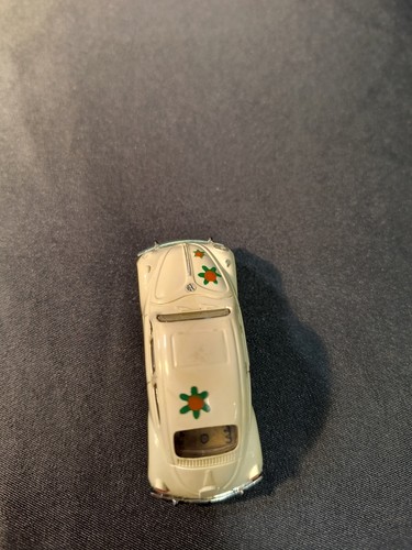RARE Vintage Aurora TJET #1404 White Volkswagen Beetle Floral HO Slot Car NICE - Picture 12 of 17