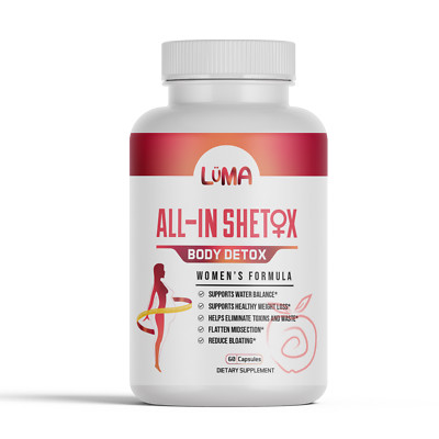 All-In Shetox by Lüma - Women s Formula Body Detox -60 VEGAN Capsules per Bottle