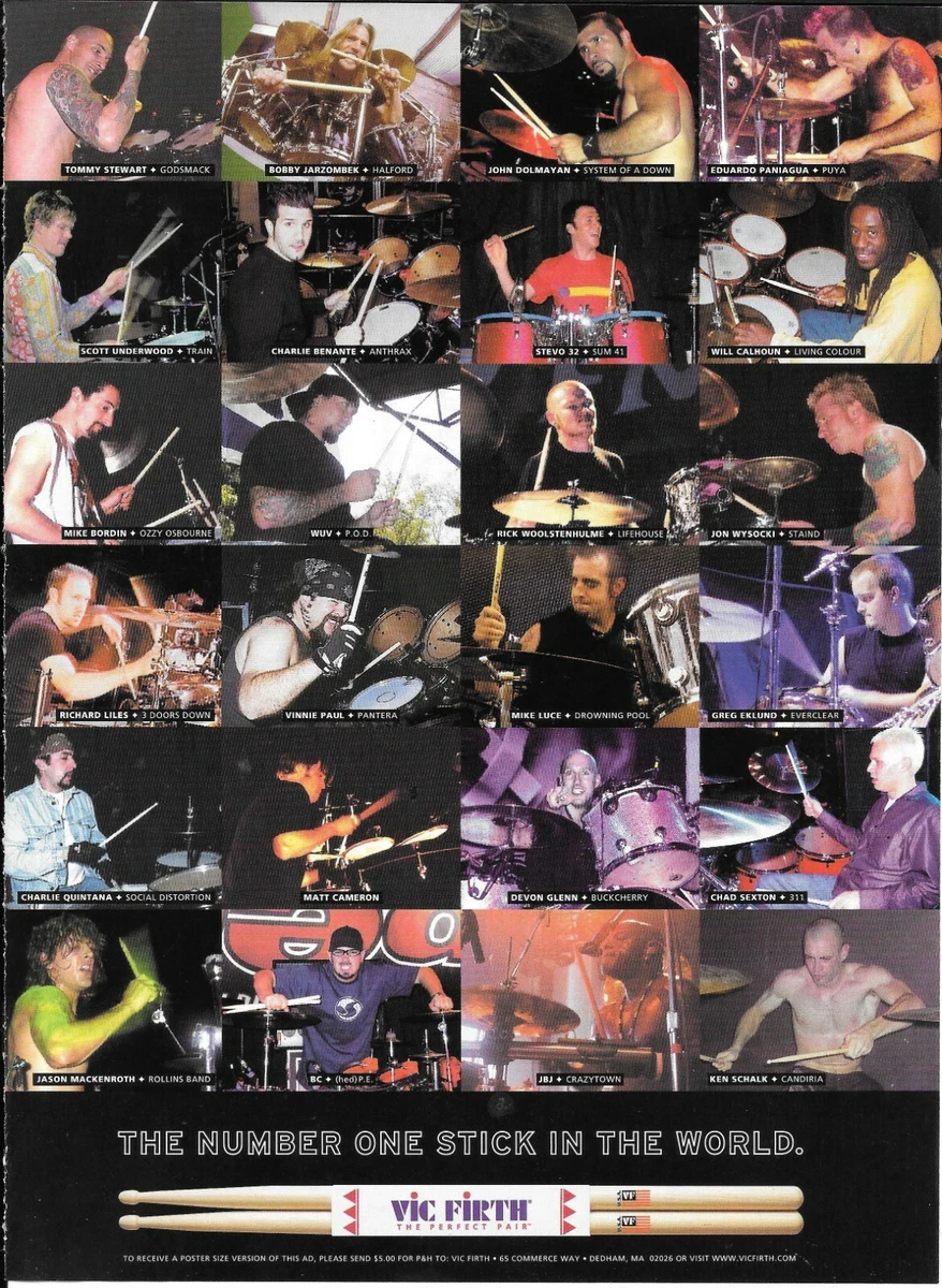 WUV Benante Stevo 32 Matt Cameron Vic Firth Drumsticks