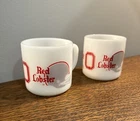 VTG Ohio State Buckeyes Football Red Lobster Milk Federal Glass Mugs USA Set-2